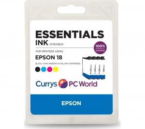 Essentials Cyan Magenta Yellow and Black Epson Ink Cartridges Multipack
