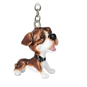 Little Paws Key Ring Staffy Standing