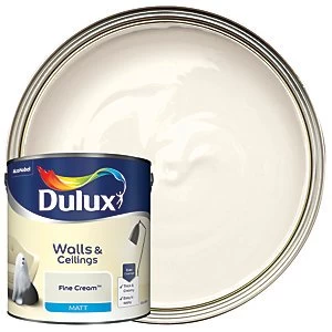 Dulux Walls & Ceilings Fine Cream Matt Emulsion Paint 2.5L