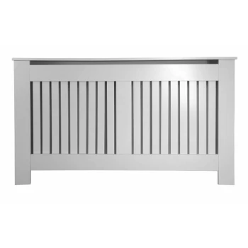 Jack Stonehouse - Vertical Grill French Grey Painted Radiator Cover - Large - Grey