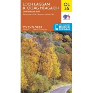 Loch Laggan & Creag Meagaidh, Corrieyairack Pass by Ordnance Survey (Sheet map, folded, 2015)