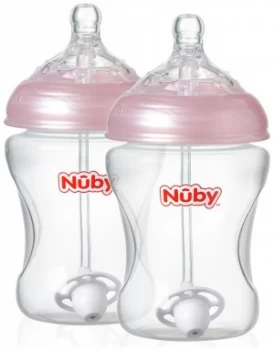 Nubys Natural Touch 360 Anti Colic Bottles 2 Pack Girl