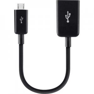 Belkin USB 2.0 Adapter [1x USB 2.0 port A - 1x Micro USB plug] 12.00cm Black