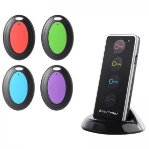 Wireless Bluetooth Key Finder with LED Flashlight and 4 Receivers