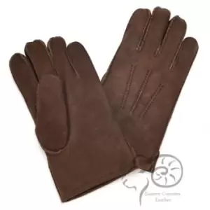 Eastern Counties Leather Mens 3 Point Stitch Sheepskin Gloves (L) (Coffee)