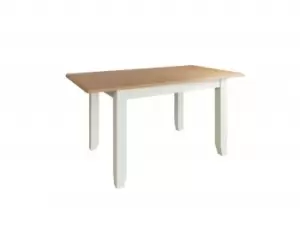 Kenmore Patterdale 160cm White and Oak Butterfly Extending Wooden Dining Table Flat Packed