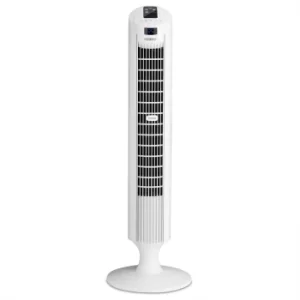 Tower Fan White 84cm with Remote Control