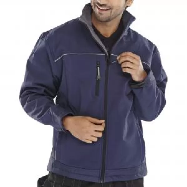Click Soft Shell Jacket Navy Blue Large