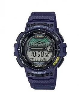 Casio Casio Fishing Gear Digital Dial Blue Silicone Strap Watch