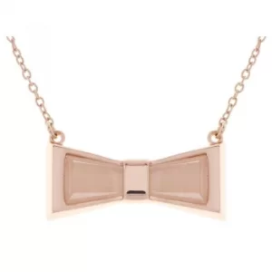 Ted Baker Ladies Rose Gold Plated Colorr Chroma Bow Necklace