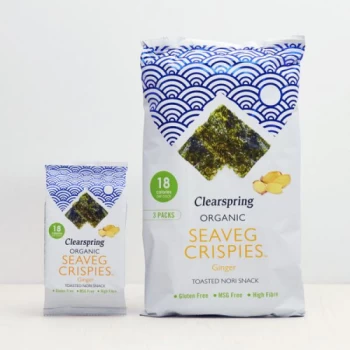 Clearspring Organic Seaveg Crispies Multipack - Ginger - (4gx3)