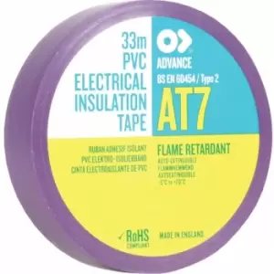 Advance - AT7 25MMX33M Purple PVC Insulating Tape - Purple