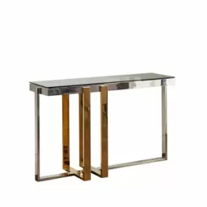 Native Home & Lifestyle Nexus Gold And Silver Console Table
