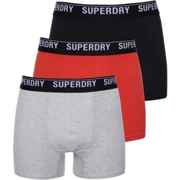 Superdry 3 Pack Boxers - Blk/Org/Gry N2H