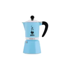 Bialetti Rainbow 3 Cup Coffee Maker Light Blue