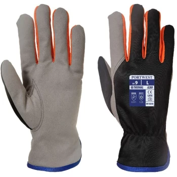 A280K1RXL - sz XL Wintershield Glove - Black/Orange - Portwest