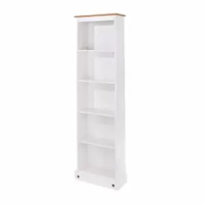 Corona White Tall Narrow Bookcase