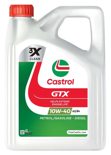 Castrol Engine oil Castrol GTX 10W-40 A3/B4 Capacity: 4l, Part Synthetic Oil 15F8FD