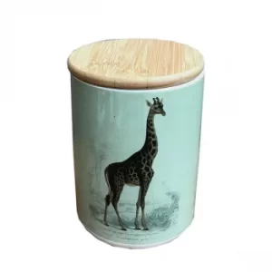 Ceramic Canister With Giraffe