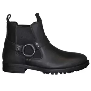 Roamers Mens Leather Twin Gusset Ankle Boot (9 UK) (Black)