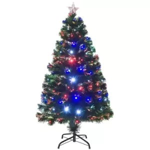Bon Noel 4ft Green Pre-Lit Artificial Christmas Tree with Multi Colour LED Lights