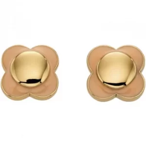 Ladies Orla Kiely Rose Gold Plated Flower Stud Earrings