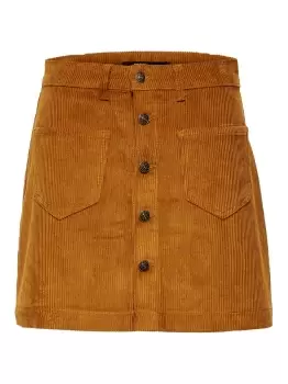ONLY Corduroy Skirt Women Brown