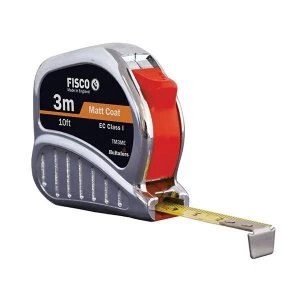 Fisco TMC3ME Chrome Tri-Matic Pocket Tape 3m/10ft (Width 13mm)