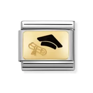 Nomination Classic Gold Graduation Cap Charm