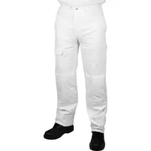 ProDec Mens Painters Trousers 38" R in White Cotton