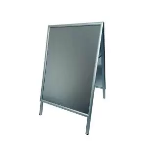 Deflecto A1 Pavement Display Board with Snap Frame Aluminium Silver