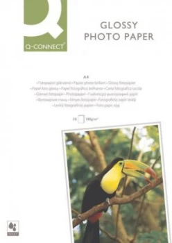 Q Connect A4 180gsm Glossy Photo Paper - 50 Pack