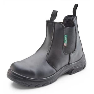 Click Footwear Dealer Boot PU Leather Steel Toecap Size 5 Black Ref