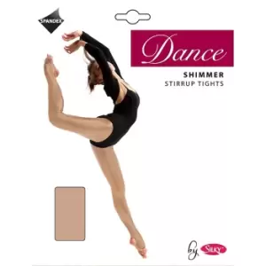 Silky Girls Dance Shimmer Stirrup Tights (1 Pair) (11-13 Years) (Light Toast)