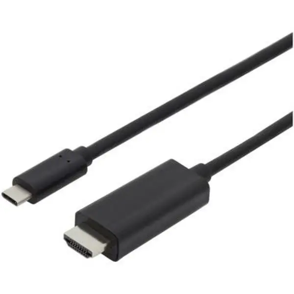 Digitus USB-C / HDMI Adapter cable USB-C plug, HDMI-A plug 5m Black AK-300330-050-S Shielded, double shielding USB-C screen cable AK-300330-050