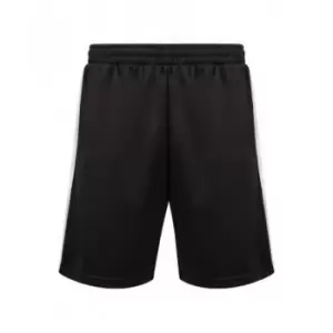 Finden and Hales Mens Knitted Shorts (S) (Black/White)