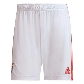 adidas Benfica 21/22 Home Shorts Mens - White / Benfica Red