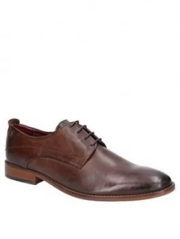 Base Script Leather Derby Shoes - Brown, Size 12, Men
