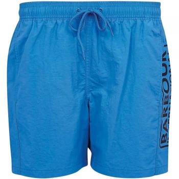 Barbour International Large Logo Swim Shorts - Pure Blue BU63