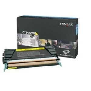Lexmark C734A2YG Yellow Laser Toner Ink Cartridge