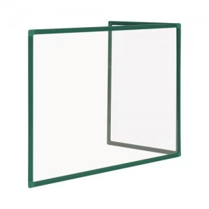 Bi-Office Duo Glass Board 600mm 900x600 Green Alu Frm
