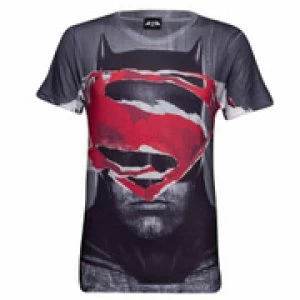 DC Comics Mens Superman Tear T-Shirt - Grey - XXL