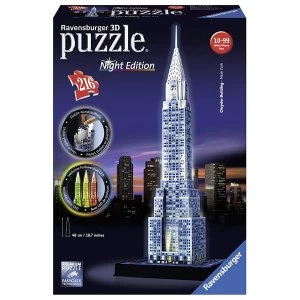 Ravensburger Chrysler Building - Night Edition 216 Piece 3D Jigsaw Puzzle