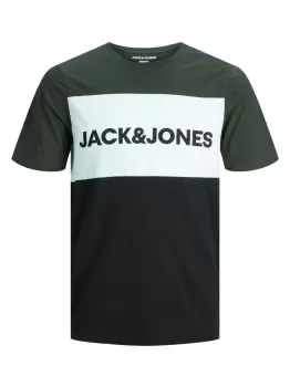 JACK & JONES Boys Logo Block T-Shirt Men Green