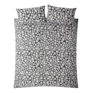 Skinny Dip Daisy Charcoal Duvet Cover and Pillowcase Set Charcoal