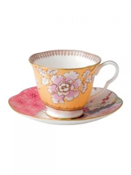 Wedgwood Butterfly bloom teacup and saucer Yellow