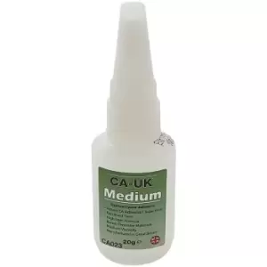 CA-UK CA023 Medium Cyanoacrylate Superglue, Medium Viscosity, 20g