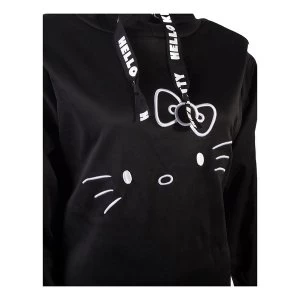 Hello Kitty - Hello Kitty Side Buttons Womens Small Hoodie - Black