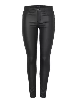 PIECES Coated Skinny Fit Jeans Women Black