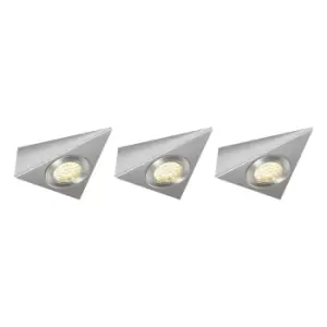 NxtGen Georgia Triangle LED Under Cabinet Light 1.8W (3 Pack) Warm White 65° Brushed Nickel